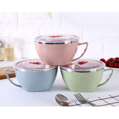 Stainless Steel Bowl with Handle Anti Scalding Kitchenware Mixing Bowl